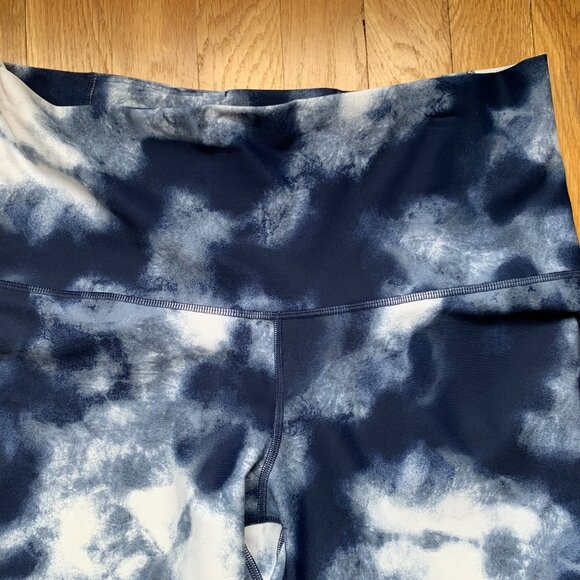 Old Navy Tie Dye Leggings Womens Large Full Length Blue & White - Picture 2 of 10